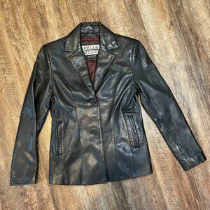 Wilsons Leather XS Black Fitted Womens Jacket